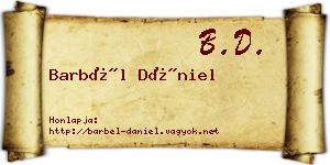 Barbél Dániel névjegykártya